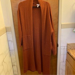 Long knit cardigan